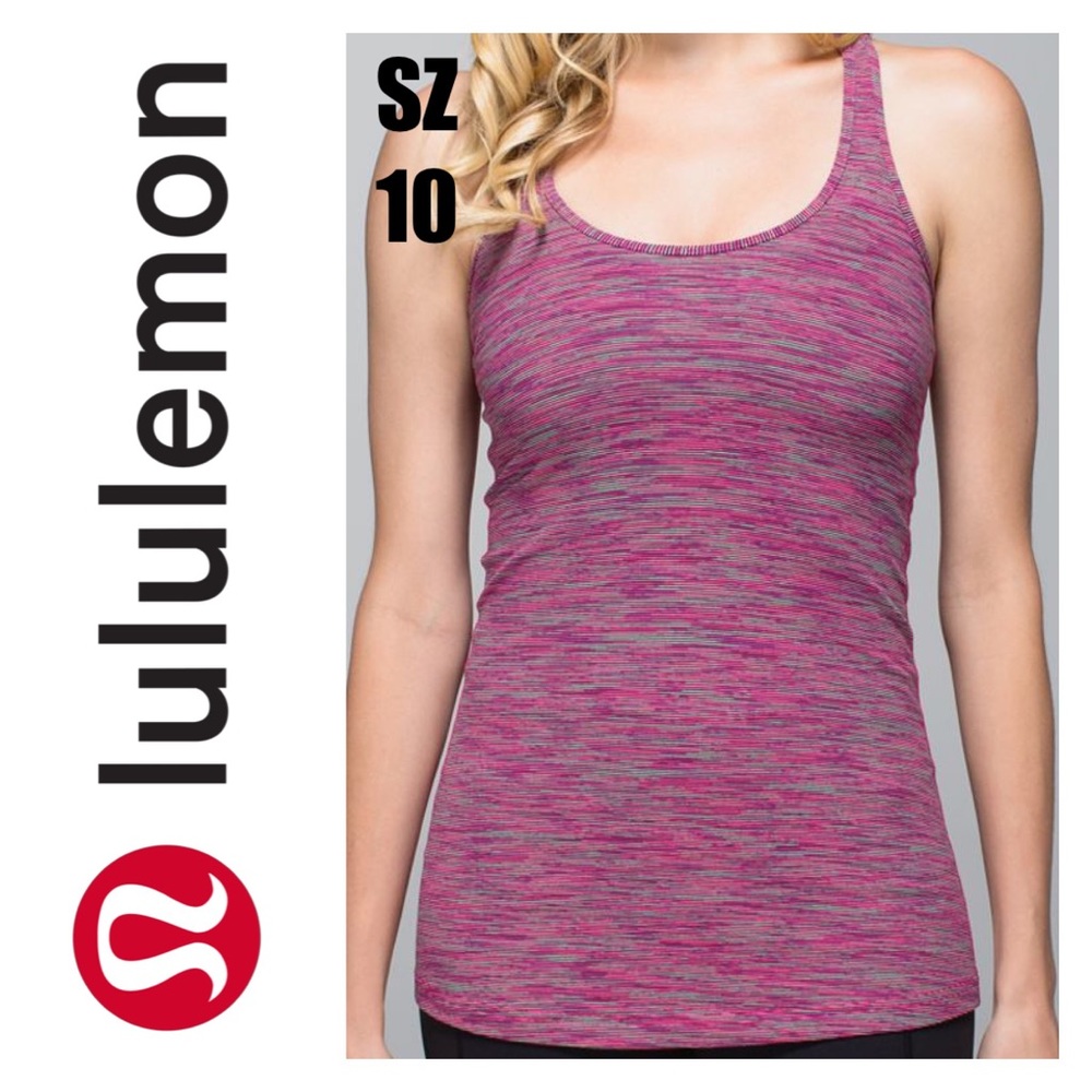 Lululemon Space Dye Pink Cool Racerback Tank 10 medium large